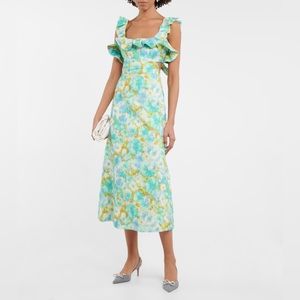 Zimmermann
High Tide Frilled Midi Dress  size S